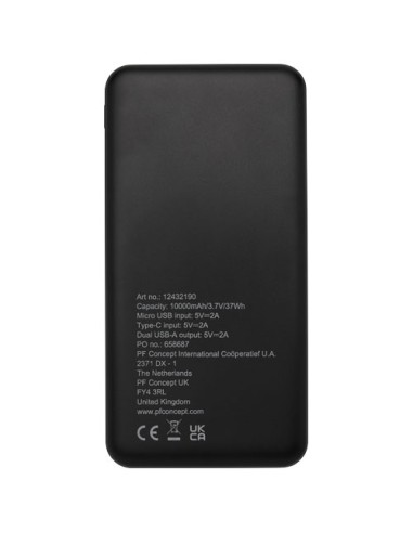 Power bank in plastica riciclata da 10.000 mAh Loop 