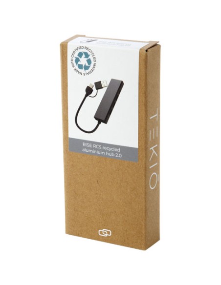Hub USB 2.0 in alluminio riciclato RCS Rise