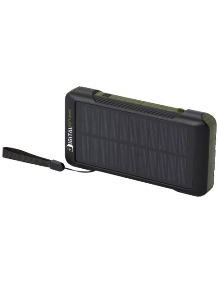 Power bank a dinamo solare in plastica riciclata RCS da 10.000 mAh Soldy 