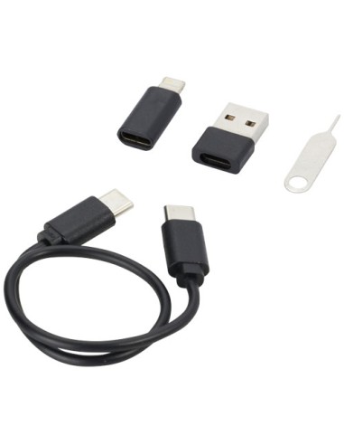 Cavo di ricarica modulare in plastica riciclata con supporto per telefono Savvy