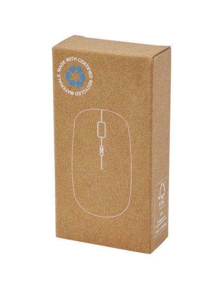 Mouse wireless in plastica riciclata certificata RCS Menlo 