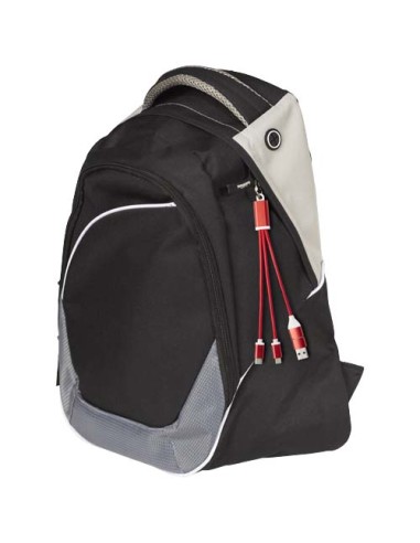 Cavo di ricarica in alluminio riciclato 4 in 1 con portachiavi Metal