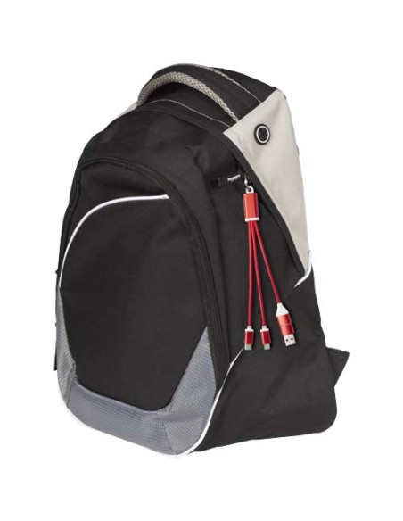 Cavo di ricarica in alluminio riciclato 4 in 1 con portachiavi Metal