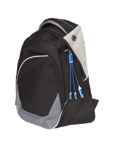 Cavo di ricarica in alluminio riciclato 4 in 1 con portachiavi Metal