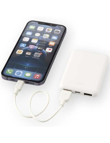 Power bank da 5000 mAh di Tipo C in plastica riciclata Asama
