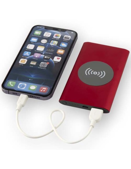 Power bank wireless da 4000 mAh Type C in alluminio riciclato Juice 