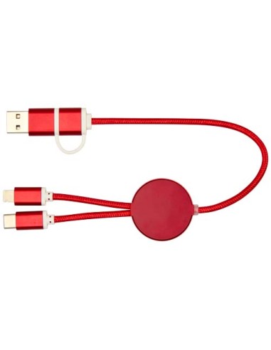 Cavo 5-in-1 in alluminio e plastica riciclata da 30 cm per la sincronizzazione dei dati e la ricarica rapida da 27 W Alasia