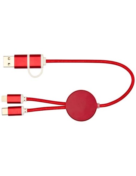 Cavo 5-in-1 in alluminio e plastica riciclata da 30 cm per la sincronizzazione dei dati e la ricarica rapida da 27 W Alasia