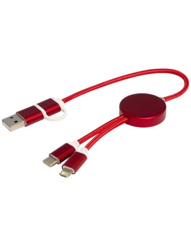 Cavo 5-in-1 in alluminio e plastica riciclata da 30 cm per la sincronizzazione dei dati e la ricarica rapida da 27 W Alasia