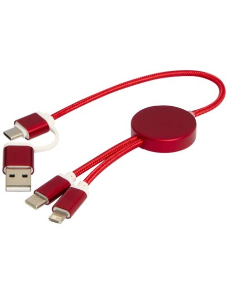 Cavo 5-in-1 in alluminio e plastica riciclata da 30 cm per la sincronizzazione dei dati e la ricarica rapida da 27 W Alasia