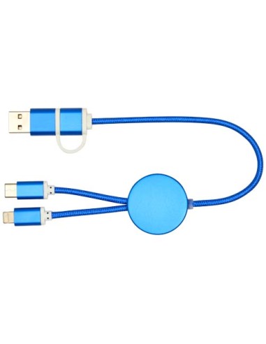 Cavo 5-in-1 in alluminio e plastica riciclata da 30 cm per la sincronizzazione dei dati e la ricarica rapida da 27 W Alasia