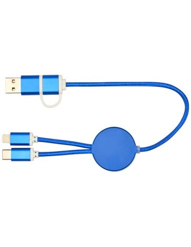 Cavo 5-in-1 in alluminio e plastica riciclata da 30 cm per la sincronizzazione dei dati e la ricarica rapida da 27 W Alasia