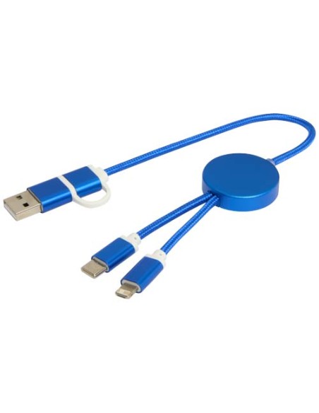 Cavo 5-in-1 in alluminio e plastica riciclata da 30 cm per la sincronizzazione dei dati e la ricarica rapida da 27 W Alasia