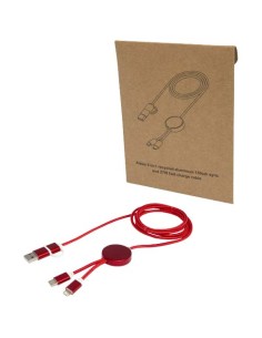 Cavo 5-in-1 in alluminio e plastica riciclata da 150 cm per la sincronizzazione dei dati e la ricarica rapida da 27 W Alasia