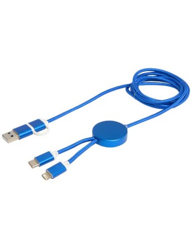 Cavo 5-in-1 in alluminio e plastica riciclata da 150 cm per la sincronizzazione dei dati e la ricarica rapida da 27 W Alasia