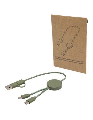 Cavo 5-in-1 in plastica riciclata da 30 cm per la sincronizzazione dei dati e la ricarica rapida da 27 W Citala