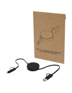 Cavo 5-in-1 in plastica riciclata retrattile da 90 cm per la sincronizzazione dei dati e la ricarica rapida da 40 W Citala