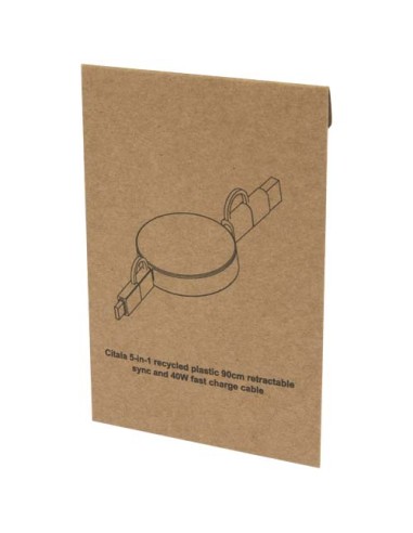 Cavo 5-in-1 in plastica riciclata retrattile da 90 cm per la sincronizzazione dei dati e la ricarica rapida da 40 W Citala