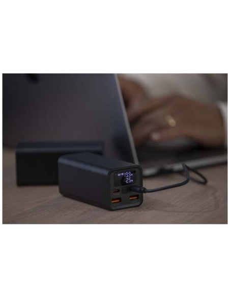 Power bank in alluminio riciclato certificato RCS da 20.000 mAh e 70 W Acamar