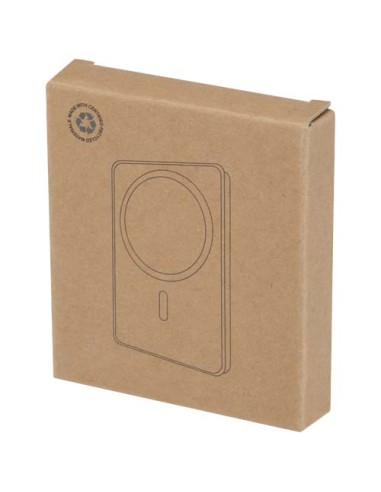 Power bank magnetico wireless da 5.000 mAh e 15 W con 20 W PD in plastica riciclata Acrab