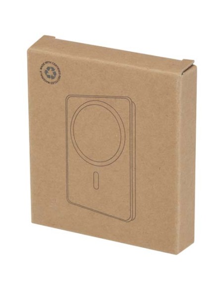 Power bank magnetico wireless da 5.000 mAh e 15 W con 20 W PD in plastica riciclata Acrab