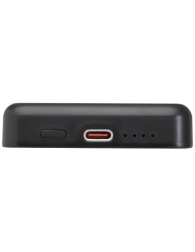 Power bank magnetico wireless da 5.000 mAh e 15 W con 20 W PD in plastica riciclata Acrab