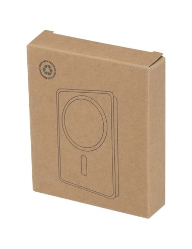 Power bank magnetico wireless da 10.000 mAh e 15 W con 20 W PD in plastica riciclata Acrab