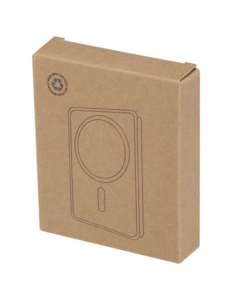 Power bank magnetico wireless da 10.000 mAh e 15 W con 20 W PD in plastica riciclata Acrab