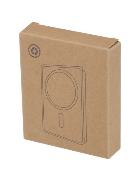 Power bank magnetico wireless da 10.000 mAh e 15 W con 20 W PD in plastica riciclata Acrab