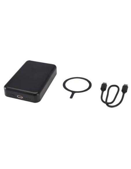 Power bank magnetico wireless da 10.000 mAh e 15 W con 20 W PD in plastica riciclata Acrab