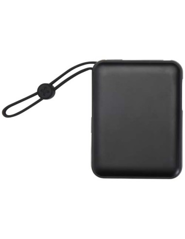Power bank per tablet da 10.000 mAh e 35 W con cavo Tipo-C integrato in plastica riciclata Acrux
