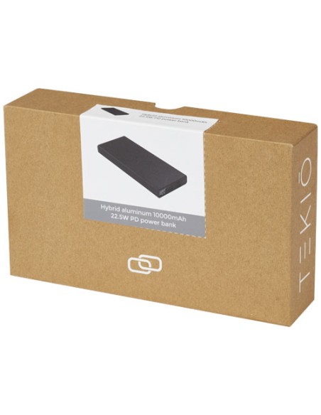 Power bank in alluminio PD da 10.000 mAh e 22,5 W Hybrid