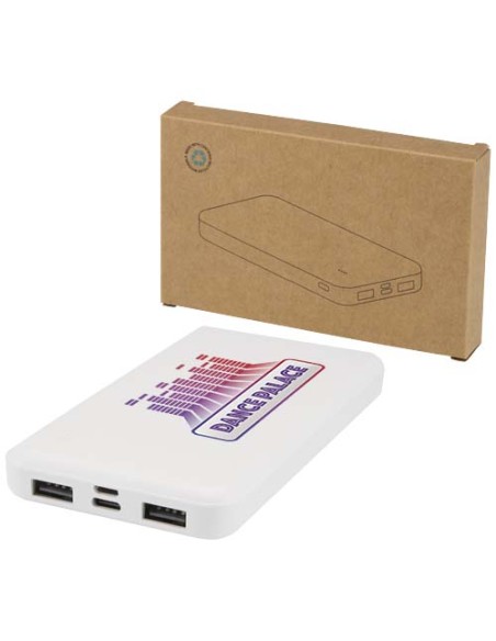 Power bank da 10.000 mAh e 10 W in plastica riciclata Intan