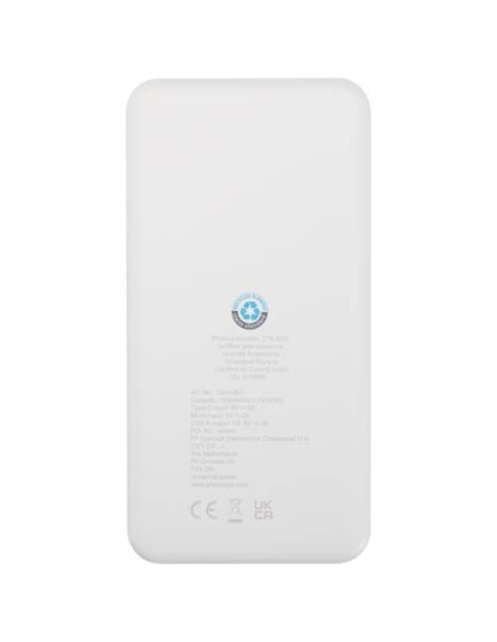 Power bank da 10.000 mAh e 10 W in plastica riciclata Intan
