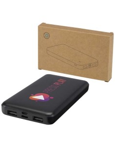 Power bank da 10.000 mAh e 10 W in plastica riciclata Intan
