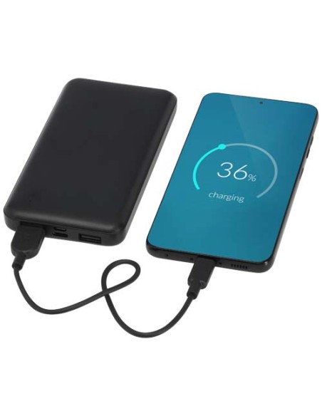 Power bank da 10.000 mAh e 10 W in plastica riciclata Intan