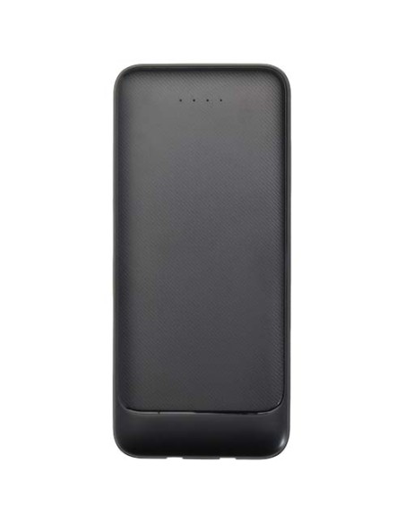 Power bank da 10.000 mAh e 10 W in plastica riciclata con 2 cavi integrati Adhil