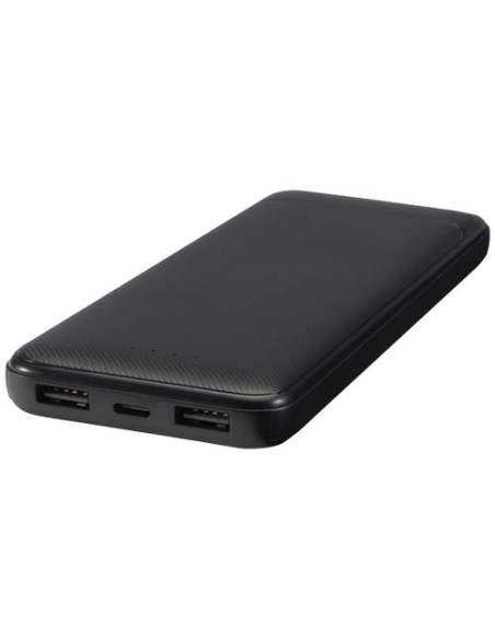Power bank da 10.000 mAh e 10 W in plastica riciclata con 2 cavi integrati Adhil