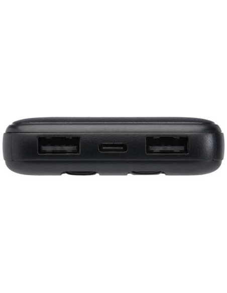 Power bank da 10.000 mAh e 10 W in plastica riciclata con 2 cavi integrati Adhil