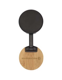 Supporto magnetico per telefono pieghevole in plastica riciclata con dettagli in bambù Alcor