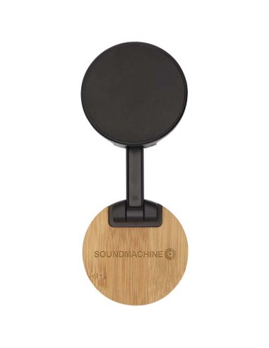 Supporto magnetico per telefono pieghevole in plastica riciclata con dettagli in bambù Alcor