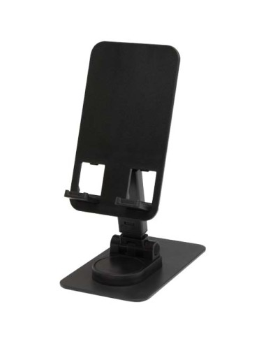 Supporto per telefono pieghevole in plastica riciclata con supporto da tavolo in metallo Alhena
