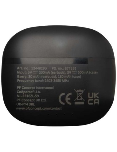 Cuffie Bluetooth® True Wireless in plastica riciclata con inserti auricolari in silicone Alterf