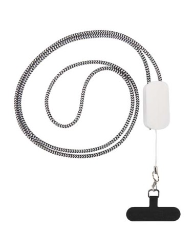 Lanyard per smartphone in plastica riciclata con cavo integrato 5-in-1 da 27 W Anser