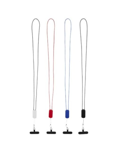 Lanyard per smartphone in plastica riciclata con cavo integrato 5-in-1 da 27 W Anser