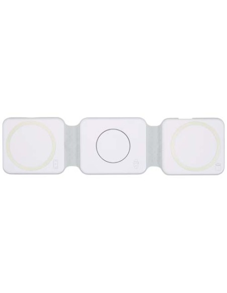 Caricabatterie wireless 3 in 1 da 15 W pieghevole in plastica riciclata Armus