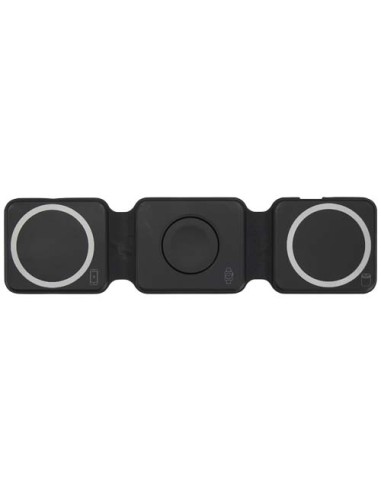 Caricabatterie wireless 3 in 1 da 15 W pieghevole in plastica riciclata Armus