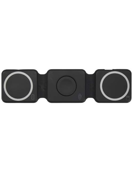 Caricabatterie wireless 3 in 1 da 15 W pieghevole in plastica riciclata Armus