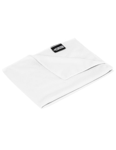 Asciugamano sportivo Raquel di raffreddamento in PET riciclato con pouch 80 x 30 cm