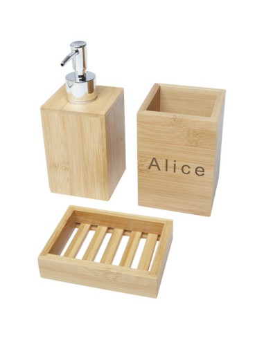 Set da bagno Hedon da 3 pezzi in bambù
